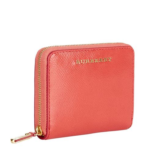 burberry pink leather wallet|Burberry wallet outlet.